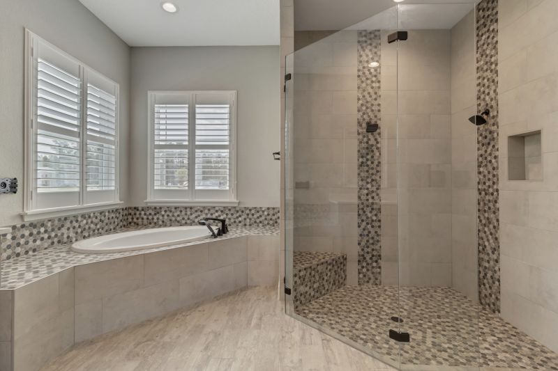Elegant Shower with Accent Tiles